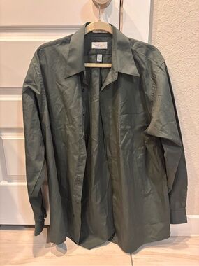 Van Heusen Olive Green Long-Sleeve Shirt Jacket